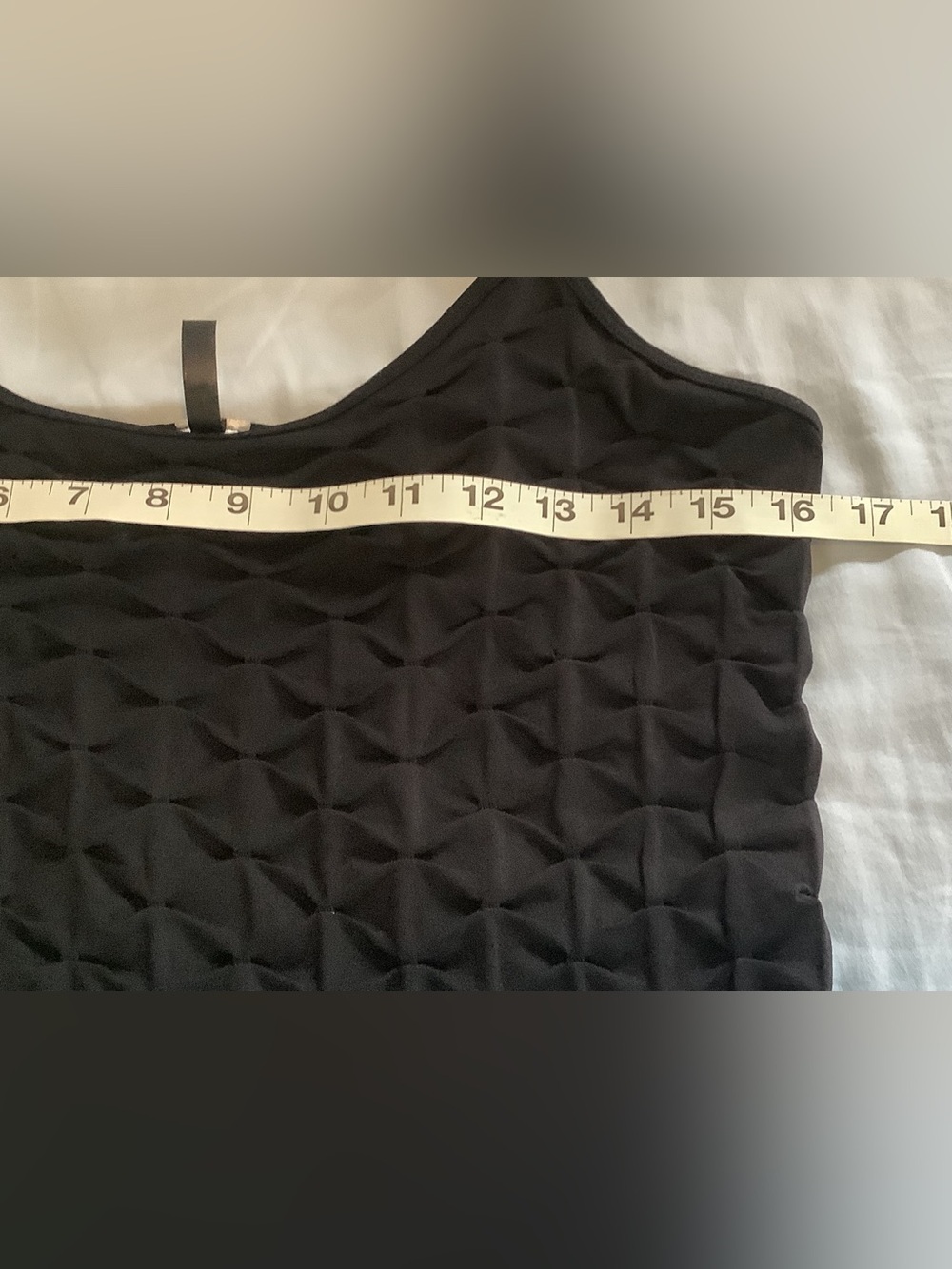 Black Textured Spaghetti Strap Tank Top - Picture 4 of 5